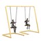 Kingston Living Swinging People Bookends -10" - Gold and Bronze - Set of 2